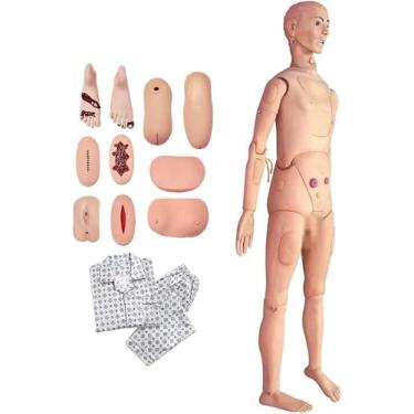 Imagem de 170 Cm Em Tamanho Real Atendimento Ao Paciente Manequim Treinamento Cpr Simor Basic Geri Habilidades De Enfermagem Modelo Humano Geriátrico Manequim De Corpo Inteiro Para Alunos Educação En