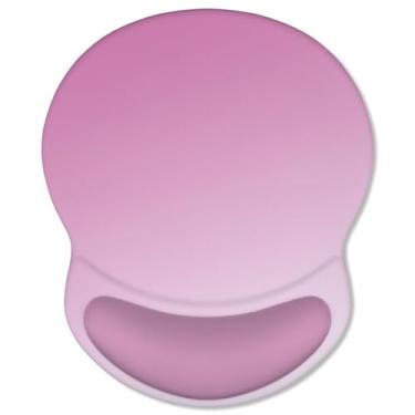 Imagem de ITNRSIIET Mouse pad ergonômico com descanso de pulso em gel confortável, base de poliuretano antiderrapante, superfície texturizada lisa, reduz a fadiga das mãos e a dor no pulso, 21 x 19 cm para