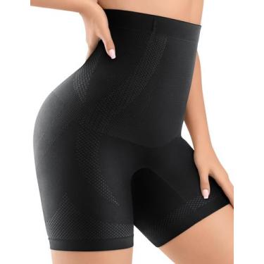 Imagem de Shorts de cintura alta Shapewear Esa Liang Tummy Control pretos