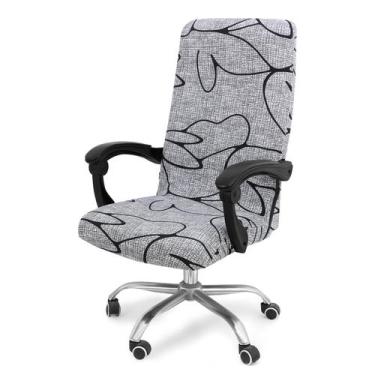 Imagem de Capa de cadeira de computador de escritório Smiry Stretch Grey/Black