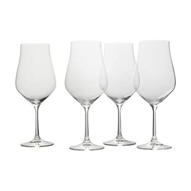 Imagem de Mikasa Grace Conjunto de 4 taças de vinho vermelho Bordeaux, 650 ml, transparente