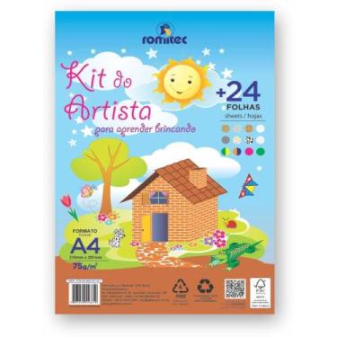 Imagem de Bloco para Educacao Artistica Livro Criativo KIT Artista 24F - Usa Fol