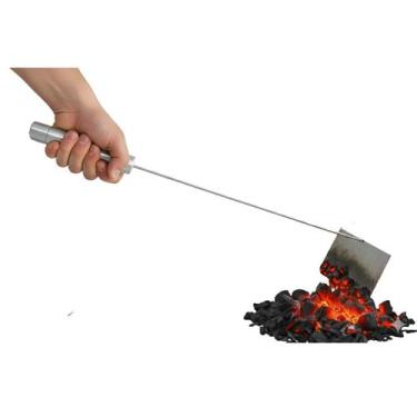 Imagem de Puxador e Mexedor de Brasa 55cm Brasa Grill em Aço Inox  Acessório Ess