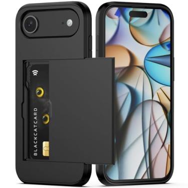 Imagem de Nvollnoe Capa para celular compatível com iPhone Air com suporte de cartão de camada dupla resistente à prova de choque com compartimento para cartão oculto, carteira fina para mulheres e homens, 6,5