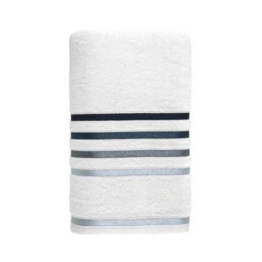 Imagem de Toalha Banho Lumina Karsten Branco Cinza 70X140Cm Algodão