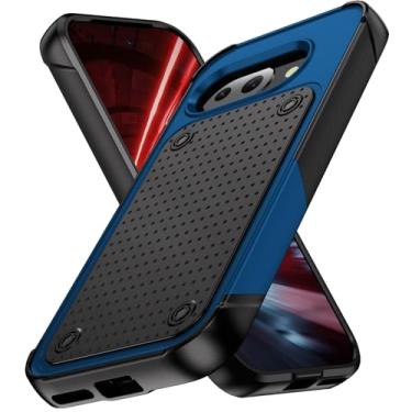Imagem de Projetada para Google Pixel 9A Capa 2 em 1 Presente Militay Grade Proteção Resistente Resistente à Prova de Choque Capa para Celular Pixel 9A para Mulheres Homens Meninos Meninas (Azul)