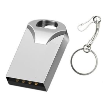 Imagem de Pen Drive USB 4GB Portátil com Chaveiro, Mini Flash Drive Compacto para Dados, Música e Fotos, Prata