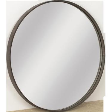 Imagem de Espelho Redondo 60cm Betume Quarto Sala Banheiro