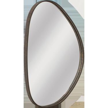 Imagem de Espelho Orgânico 44x69cm Betume Quarto Sala Banheiro