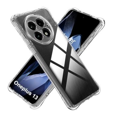 Imagem de Fhyeugfy Compatível com OnePlus 13 (TPU transparente), à prova de choque, capa protetora antiarranhões, fina de cristal