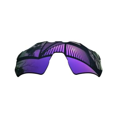 Imagem de MYCOURAG Lentes de reposição polarizadas com proteção UV para óculos de sol Oakley Radar EV Path OO9208 – Espelho de orquídea roxo revestido não polarizado