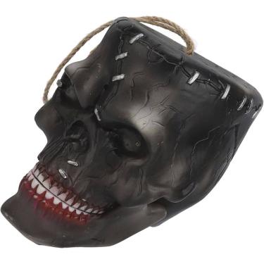 Imagem de Cranio Caveira Halloween Assustador Sensor Led Som Movimento Acende os Olhos Assusta Decoraçao Casa Loja Festa