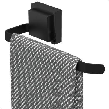 Imagem de Porta Toalha de Rosto Suporte com Ventosa Preto Max