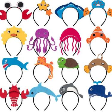 Imagem de Bandana Cawiew Felt Fabric Under The Sea Party 16 estilos