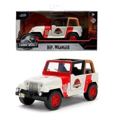 Imagem de Miniatura Jeep Wrangler 1992 Jurassic Park Jada 1/32, Branco