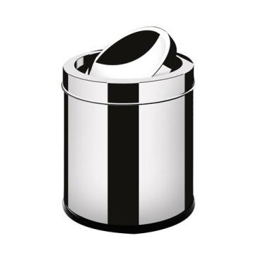 Imagem de Lixeira inox 6,3 l tampa basculante cozinha banheiro escritório - MART