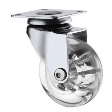 Imagem de Rodizio Giratório Cromado Para Móveis Roda Gel Glapc 210 - Movifacil