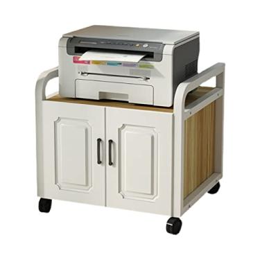 Imagem de URGDWEKJY Suporte para impressora, 2 camadas, escritório, móvel, impressora a laser, suporte para copiadora, carrinho embaixo da mesa, armários de arquivos, fax, a4, prateleira organizadora de papel