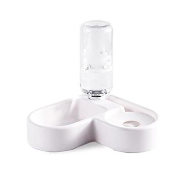 Imagem de P9IDEDFH Tigelas para cães de estimação, fonte de água, alimentador automático para cães, gatos, 1,8 L, bebedouro para cães, tigela dupla