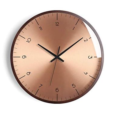 Imagem de AKALNNB Decoração de parede de metal para casa, relógio de parede para decoração de sala de estar, relógio de parede, relógio de parede de madeira vintage movimento silencioso (C 14IN) (D 14IN) (D