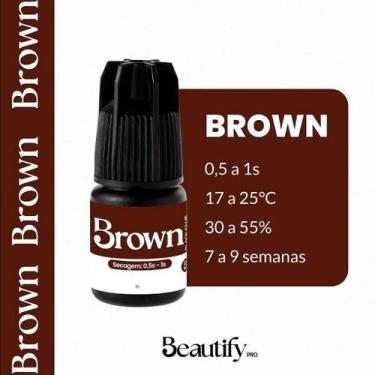 Imagem de Cola Adesivo para Extensão de Cílios Brown Beautify 3gr - Alta Retençã