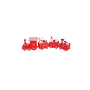 Imagem de Enfeite de Natal Trem 19,5 cm Festa Decoração Mesa Árvore - Topmixshop