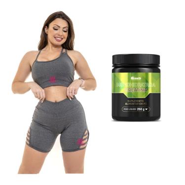 Imagem de Kit Top Suplex Short Faixa Fitness e Creatina Sem Sabor 250g
