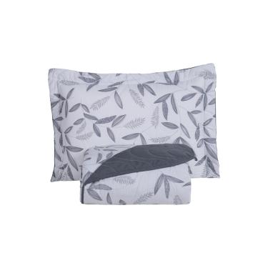 Imagem de Cobre Leito 2 Peças Solteiro Percal 200 Fios Colori 100% Poliéster - Outono Cinza