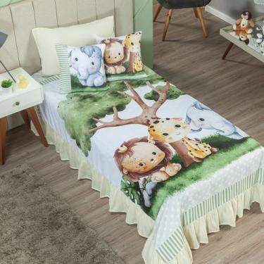 Imagem de Colcha Infantil Solteiro com 6 Peças  CobreLeito 1,70x2,30  Decoração 