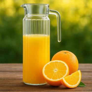Imagem de Jarra De Vidro Com Tampa Suco Água Refresco 1 Litro Resistente - origi