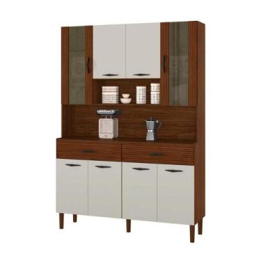 Imagem de Armário de Cozinha Kit 8 Portas 2 Gavetass com prateleiras Golden Kits