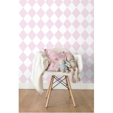 Imagem de Papel de Parede Treboli Losangos Rosas 5862 - Rolo: 10m x 0,53m