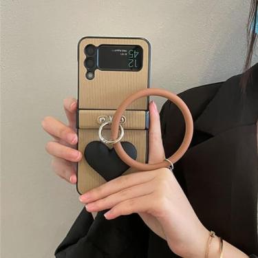 Imagem de Tiras vintage 3d amor coração caso com anel caso para samsung galaxy z flip4 z flip 3 4 5g z flip3 zflip5 capa, c, para samsung z flip 3