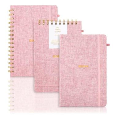 Imagem de TSFPapier Spiral Journal Notebook College Ruled Diary for Writing A5 Hardcover Notepad Office & School Supplies Pink