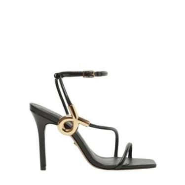 Imagem de Sandália Arezzo Salto Alto Fino Tiras Metal-Feminino