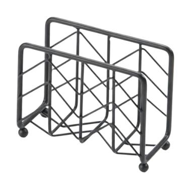 Imagem de YWJLQH Suporte de Guardanapo de Ferro, Toalheiro, Dispensador de Toalhas, Suporte de Guardanapos de Mesa, Organizador de Papel, Função para Cozinha, Escritór, Preto, Tamanho real