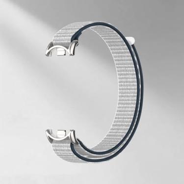 Imagem de Pulseira esportiva de nylon para mulheres e homens, pulseira de substituição para Xiaomi Mi Band 10/9/8 (cinza celeste, para Xiaomi Mi Band 8/9/10)