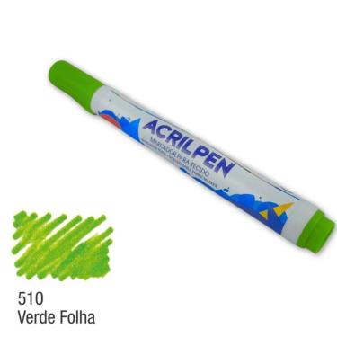 Imagem de Caneta Marcador Para Tecido Acrilpen Verde Folha