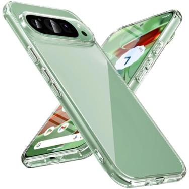 Imagem de Jilivock Capa de celular para Google Pixel 9 Pro XL, capa de TPU transparente à prova de choque para Pixel 9 Pro XL, capa de telefone minimalista premium (transparente)