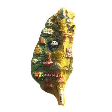 Imagem de Fridge Magnet Taiwan Scenic 3D Map Resin Travel Souvenir - yiweisai