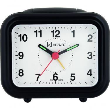 Imagem de Relógio Despertador Quartz Luz Soneca Snooze Preto - Preto