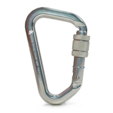 Imagem de Mosquetão Sideup Alumínio D Trava Rosca 23kn Ce Nbr Com Indicador Visual