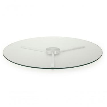 Imagem de Centro De Mesa Prato De Vidro Giratório 60 Cm Organização Servir Casa Cozinha Luxo Requinte