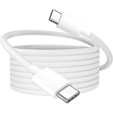 Imagem de Cabo USB C 2m, nylon trançado, adequado para IOS e Smartphone com entr