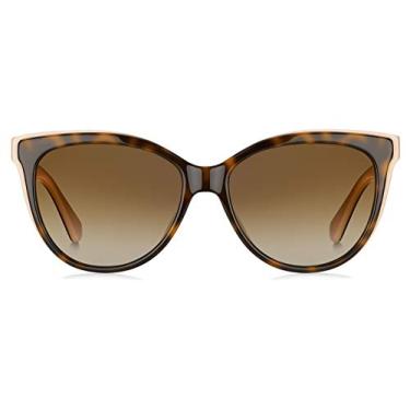 Imagem de Kate Spade New York Women's Daesha Polarized Round Sunglasses, Havana Pink, 56 mm
