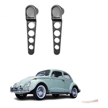 Imagem de Par Maçaneta Interna Esportiva Preta Kombi G1 Fusca Até 77 [f103]