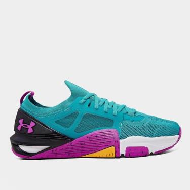Imagem de Tênis Under Armour Tribase Cross 2 Masculino, Preto, Roxo, 40