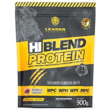 Imagem de Whey Protein Hi-Blend Protein 900g Leader Nutrition - Sabores Diversos (900g, BROWNIE DE CHOCOLATE)