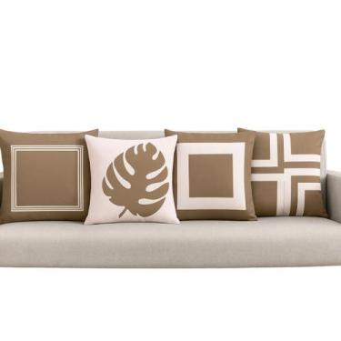 Imagem de Kit 4 Capa Almofada Decorativa Simples Basica Presente Sofa Poltrona C