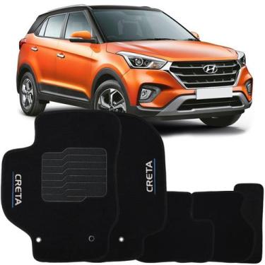 Imagem de Jogo de Tapete Automotivo Carpete Hyundai Creta 2017 à 2019 Soft Logo 